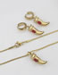 Fashion 222-1 Necklace Titanium Diamond Geometric Horn Necklace