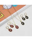 Fashion 223-1 Earrings Titanium Cross Oval Earrings