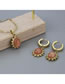 Fashion Pink Earrings Titanium Geometric Oval Earrings