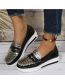 Fashion Silver Color Block Round Toe Low-top Shoes