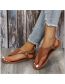 Fashion Light Brown Flat Thong Flat Sandals
