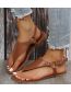 Fashion Light Brown Flat Thong Flat Sandals