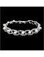 Fashion Silver Geometric Diamond And Pearl Bracelet