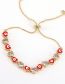 Fashion Red Metal Zirconium Heart Eye Drip Bracelet