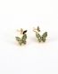 Fashion 4# Copper Diamond Flower Stud Earrings