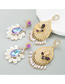 Fashion Gold Alloy Diamond Drop Oil Butterfly Geometric Drop Stud Earrings