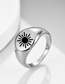 Fashion Black Titanium Sun Circle Ring