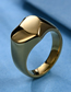 Fashion Gold Titanium Glossy Heart Ring