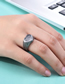 Fashion Black Titanium Glossy Heart Ring