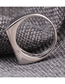 Fashion Steel Color Titanium Three Tree Signet Geometric Glossy Ring