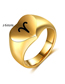 Fashion Golden Virgo Titanium Steel Love Zodiac Ring