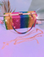 Fashion Rainbow Diamond Bag Pvc Colorful Diamond Rectangular Single-shoulder Bag