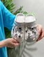 Fashion Accessories-smiley Alien Spaceman Pvc Diamond-studded Smiley Face Astronaut Shoe Buckle + Eva Thick Bottom Hole Shoes