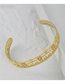 Fashion Gold Titanium Steel Openwork Geometric Open Bracelet