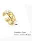 Fashion Gold Titanium Diamond Open Ring