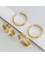 Fashion 1# Titanium Steel Spiral Pattern C Open Multilayer Ring