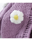 Fashion Pink Handmade Puff Flower Thick Line Sweater Coat