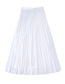 Fashion White Woven Pleated Skirt