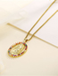 Fashion Gold Virgin Mary Oval Necklace In Titanium With Fancy Diamonds
