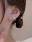 Fashion Black Alloy Geometric Bow Stud Earrings