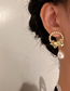 Fashion Gold Bow Knot Pearl Stud Earrings