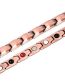Fashion Bright Copper And Silver Adjustable Metal Geometric Magnetic Bracelet