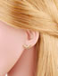 Fashion B Bronze Zirconium Star And Moon Tassel Earrings