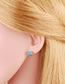 Fashion Black Pure Copper Inlaid Zirconium Heart Earrings
