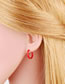 Fashion White Copper Drip Hoop Earrings