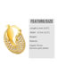 Fashion Silver Brass Diamond Geometric U-shaped Earrings