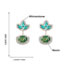 Fashion Ab Color Alloy Diamond Floral Stud Earrings