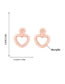 Fashion Brown Acrylic Diamond Heart Stud Earrings
