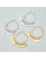 Fashion Silver Alloy Star Tassel Round Earrings