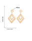 Fashion Gold Alloy Geometric Diamond Stud Earrings