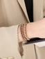 Fashion 6# Titanium Steel Geometric Beaded Bracelet Set