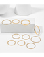 Fashion Gold Alloy Geometric Circle Ring Set
