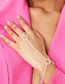 Fashion White K Geometric Diamond Claw Link Link Bracelet