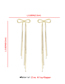 Fashion Gold Alloy Geometric Bow Fringe Drop Earrings