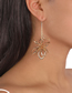 Fashion Gold Alloy Hollow Three-dimensional Geometric Flower Earrings
