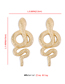 Fashion White K Alloy Geometric Snake Stud Earrings