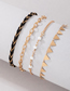 Fashion Gold Cord Braided Triangle Multilayer Anklet