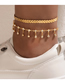 Fashion Silver Alloy Diamond Tassel Wheat Spike Chain Anklet Set