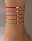 Fashion Color Cord Braided Fish Star Scallop Anklet Set