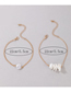 Fashion Gold Alloy Crushed Stone Beaded Pearl Anklet Set