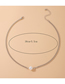 Fashion Silver Alloy Geometric Chain Pearl Necklace