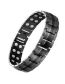 Fashion Black + Regulator Alloy Detachable Double Row Magnetic Therapy Bracelet