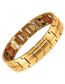 Fashion Rose Gold Alloy Detachable Double Row Magnetic Therapy Bracelet