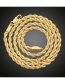 Fashion Gold 16 Inch Set [40 Cm] Metal Geometric Twist Chain Necklace Bracelet Set