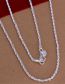 Fashion 2mm 18 Inches Alloy Geometric Twist Chain Necklace