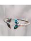 Fashion Ancient Silver Alloy Geometric Fishtail Open Ring